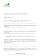 Carta do Presidente da Direcção aos associados