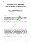 Algumas considerações obre a importância da Educação/Informação na luta contra a infecção VIH/SIDA