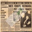 Odete Ferreira distinguida pelo governo francês - Ligada à descoberta do segundo vírus da SIDA