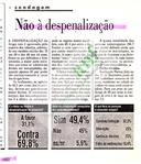 Não à despenalização - Sondagem