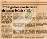 Investigadores portugueses ajudam a definir o SIDA