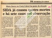 SIDA já causou quatro mortes e há sete casos em observação - Mário Soares no Curry Cabral faz ponto da situação