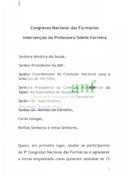 Congresso Nacional das Farmácias - Intervenção da Professora Odete Ferreira