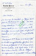 Carta recebida de J. F. Vieu