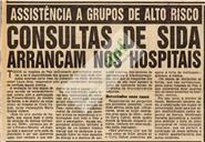 Consultas de SIDA arrancam nos hospitais - Assistência a grupos de alto risco
