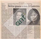Belém ignora avisos de Guterres 
Participação de ministra em homenagem a Odete Ferreira cai mal ao governo