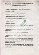 Principais características de um programa de informação nas escolas