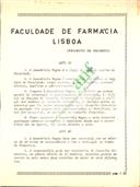 Faculdade de Farmácia Lisboa
(Projecto de Decreto)