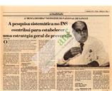 A pesquisa sistemática no INS contribui para estabelecer uma estratégia geral de prevenção - A "Busca do SIDA" no Instituto Nacional de Sangue