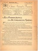 Boletim do Grémio Nacional das Farmácias - número 108 - Janeiro de 1959