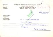 Pedido advindo do Centro de Estudios de Farmacologia Clínica