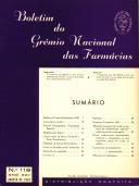 Boletim do Grémio Nacional das Farmácias - número 119 - Agosto de 1962