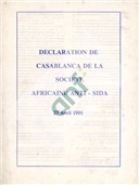 Declaration de Casablanca de la Societe Africaine Anti-Sida