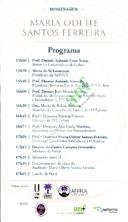 Homenagem Maria Odette Santos Ferreira - Programa