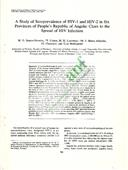 A study of seroprevalence of HIV-1 and HIV-2 in six provinces of the People's Republic of Angola - Clues to the spread of HIV infeccion 
