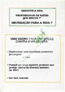 Hepatite & Sida - "Profissionais de Saúde: Que riscos?" - Imunização para a SIDA?